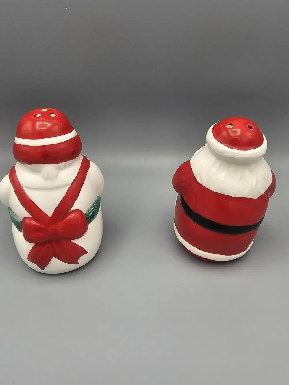 Ceramic Santa and Mrs. Claus Salt and Pepper Shakers